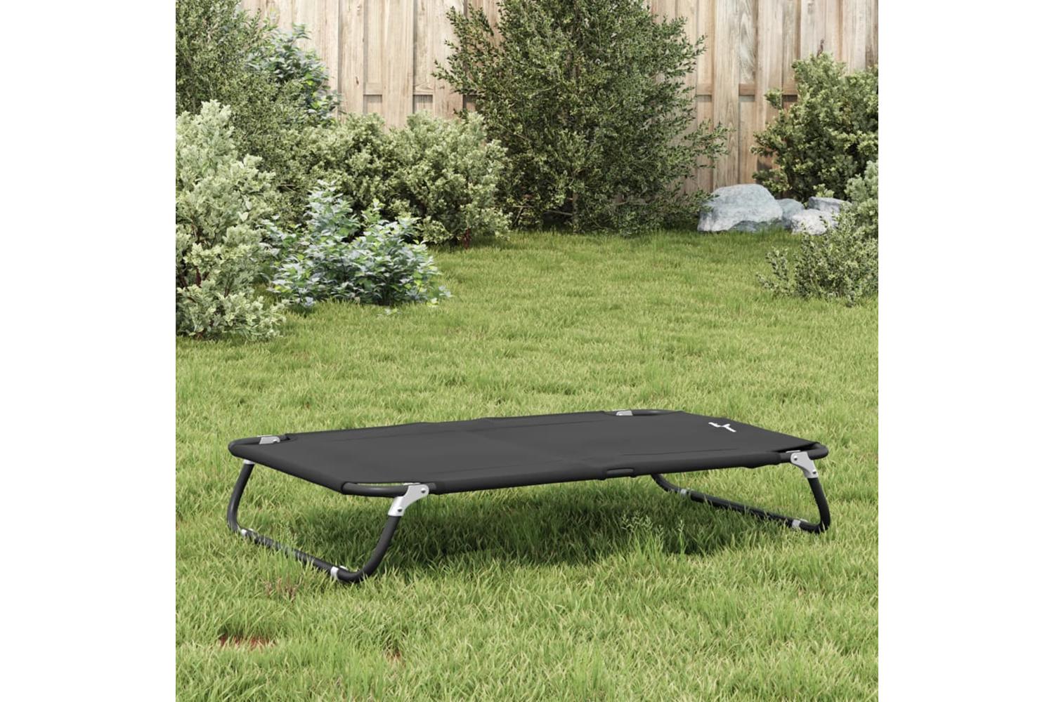 Dog Bed Foldable Anthracite Oxford Fabric And Steel-4