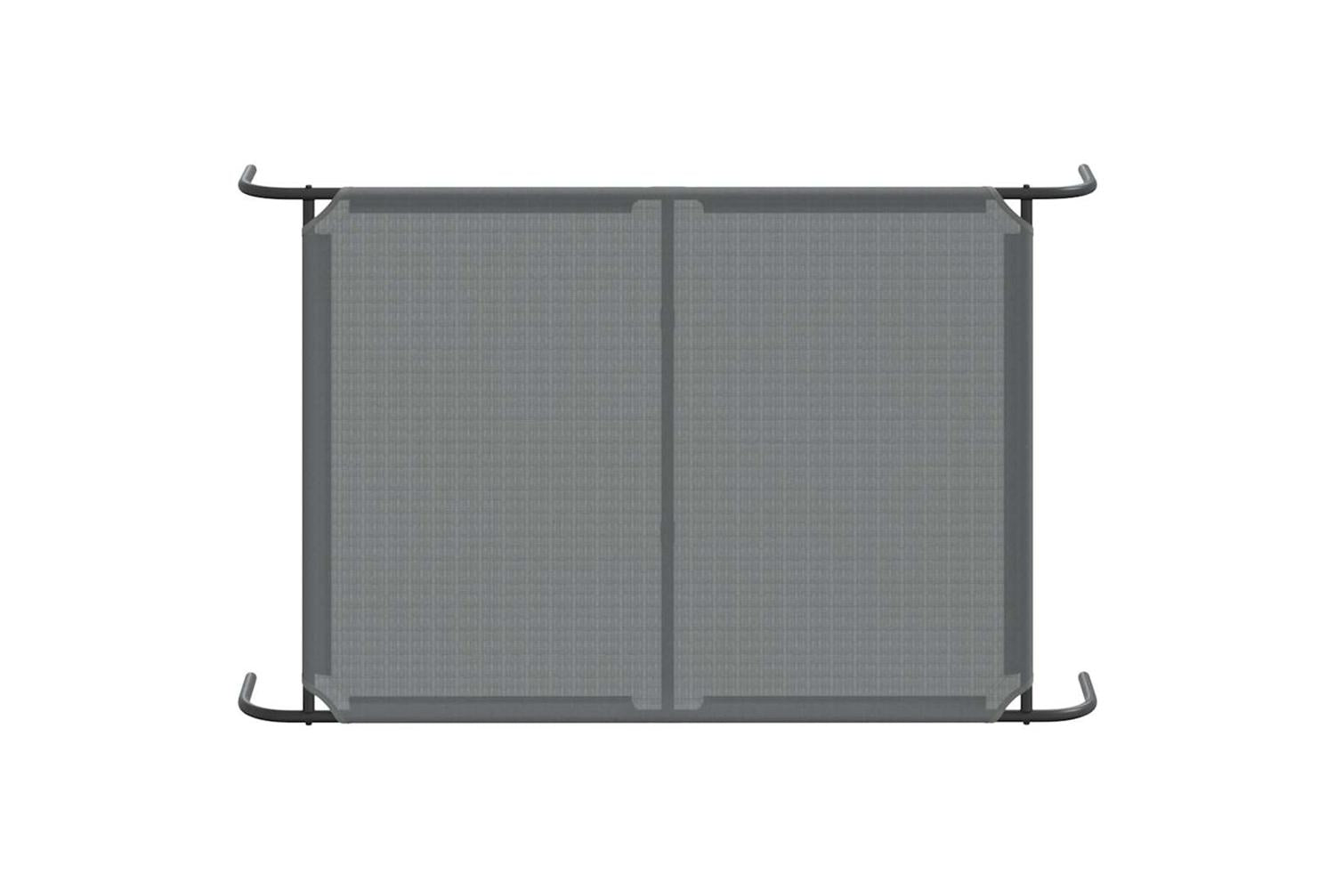 Elevated Dog Bed Grey 130x80x20 Cm Textilene And Steel-6