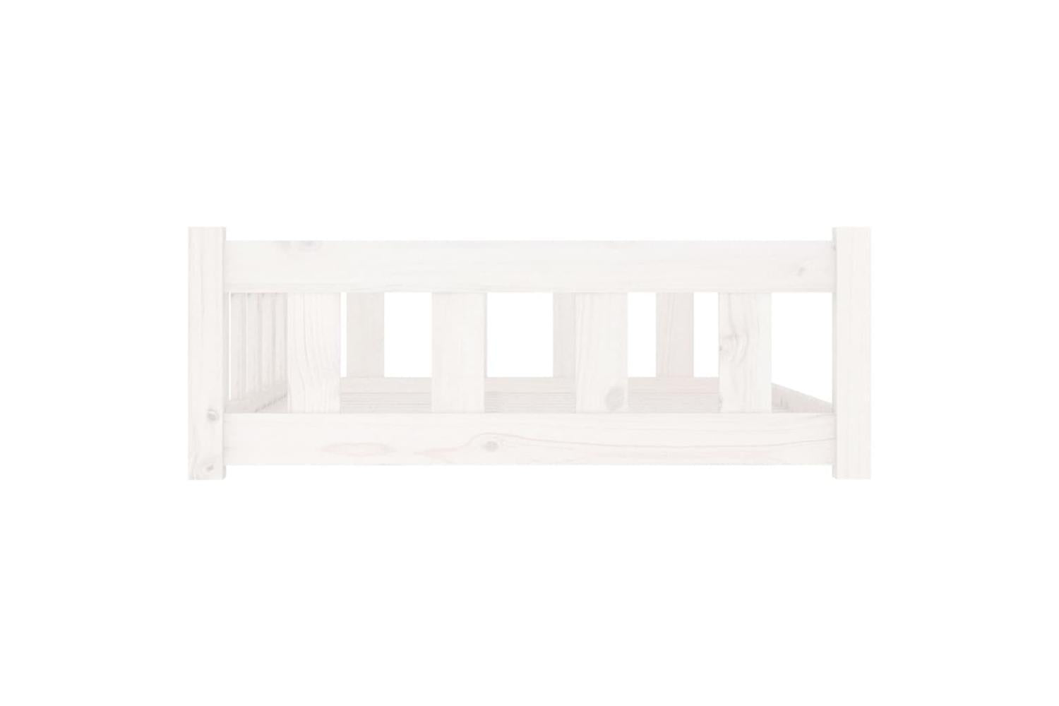 Dog Bed White 1055x755x28 Cm Solid Wood Pine-5