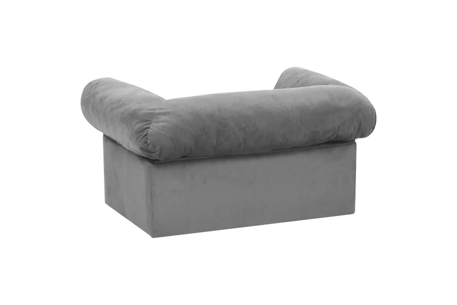 Dog Sofa With Drawer Grey 75x50x38 Cm Plush-6