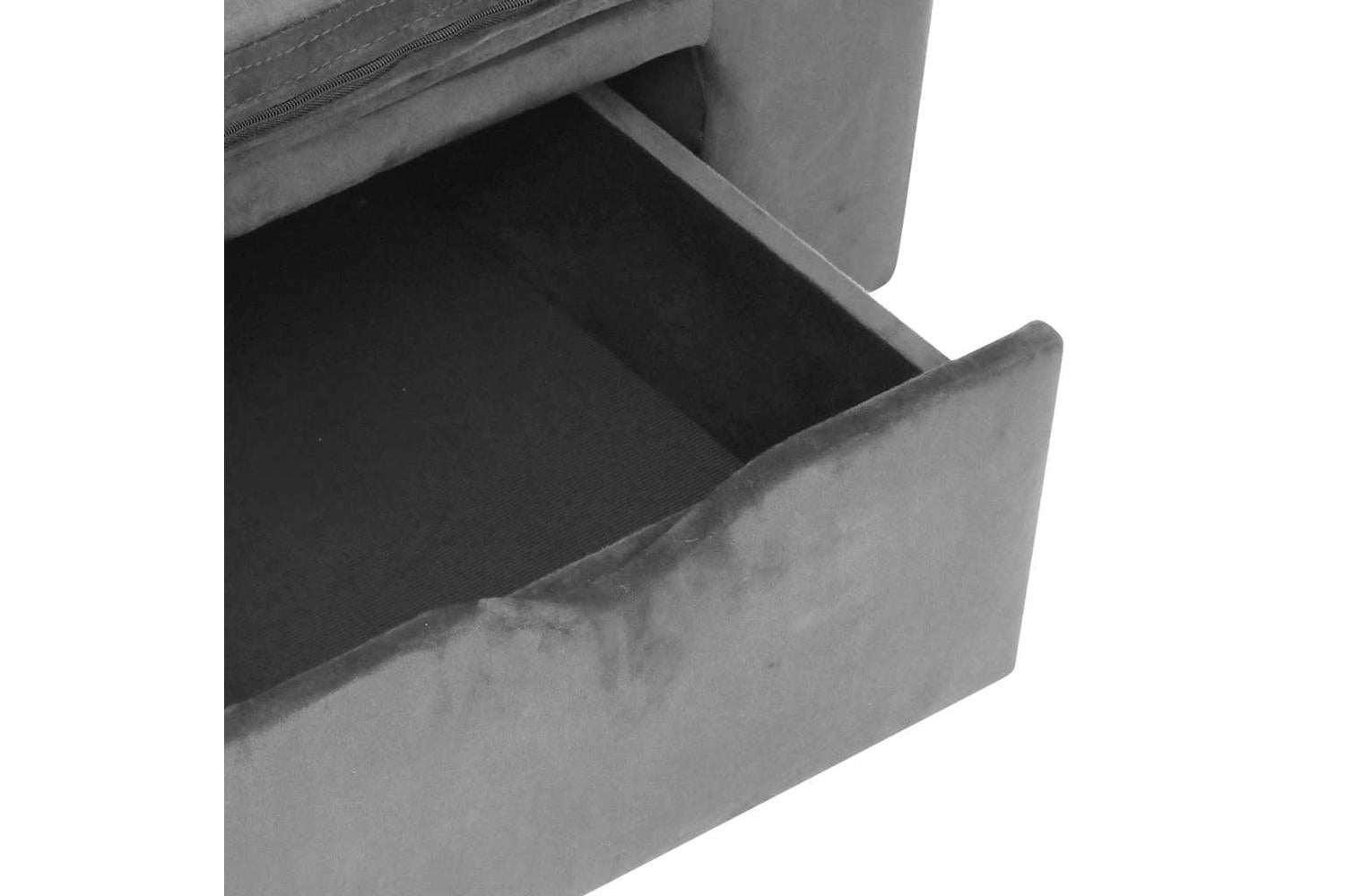 Dog Sofa With Drawer Grey 75x50x38 Cm Plush-7