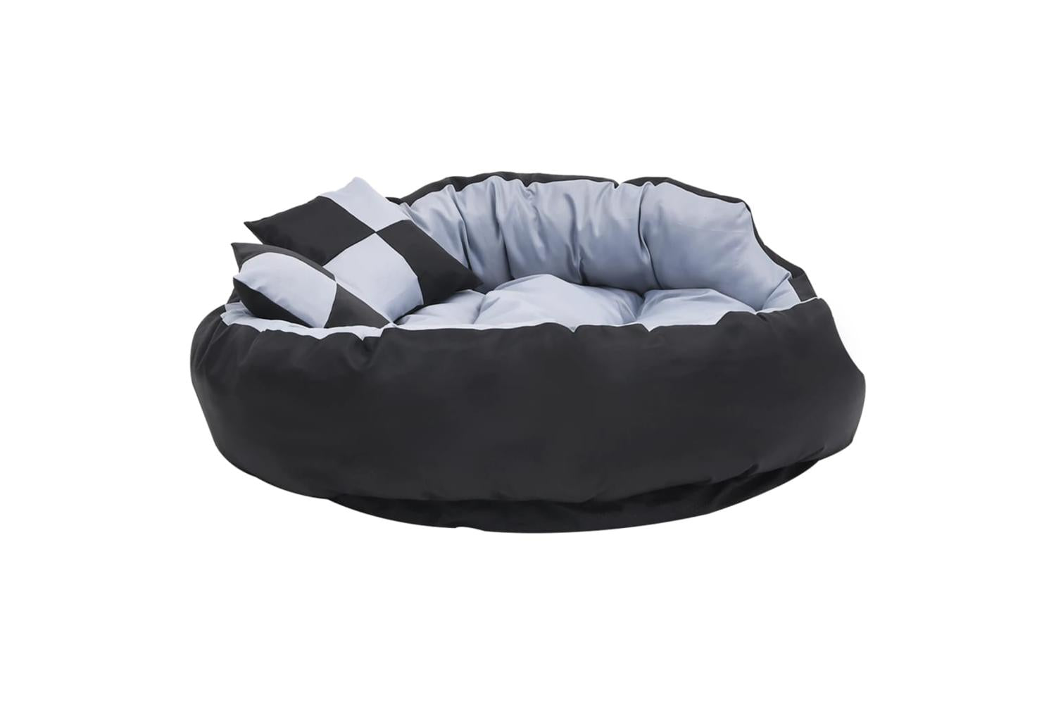 Reversible Washable Dog Cushion Grey And Black 110x80x23 Cm-5