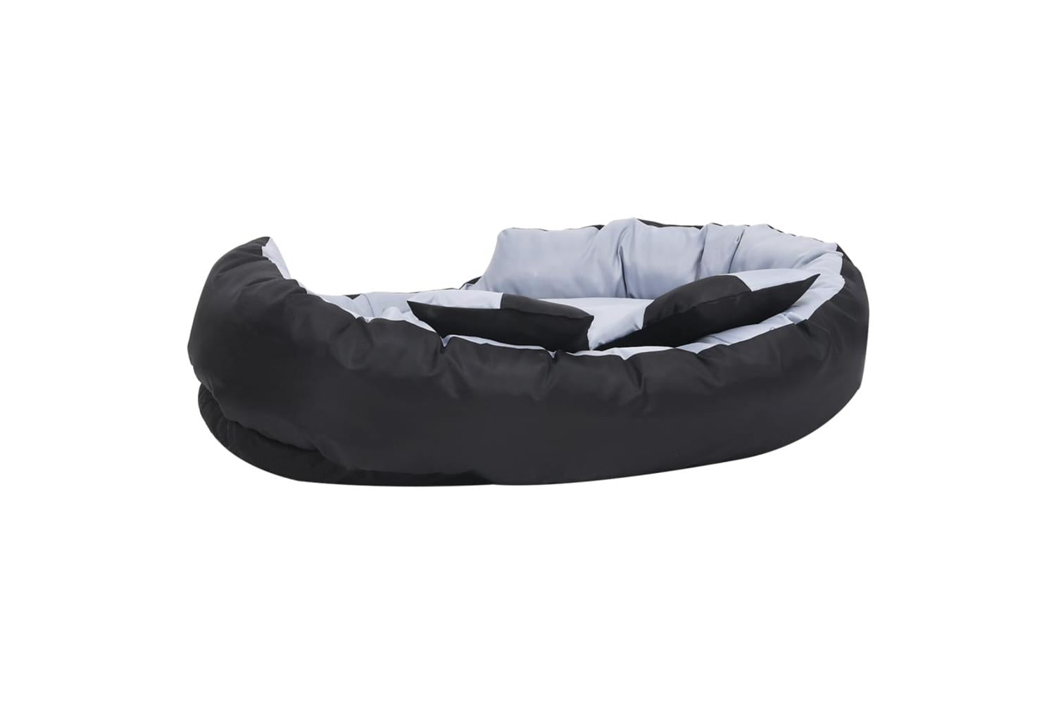 Reversible Washable Dog Cushion Grey And Black 110x80x23 Cm-6