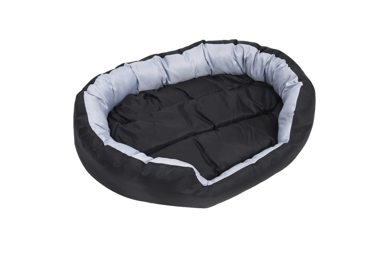 Reversible Washable Dog Cushion Grey And Black 110x80x23 Cm-7