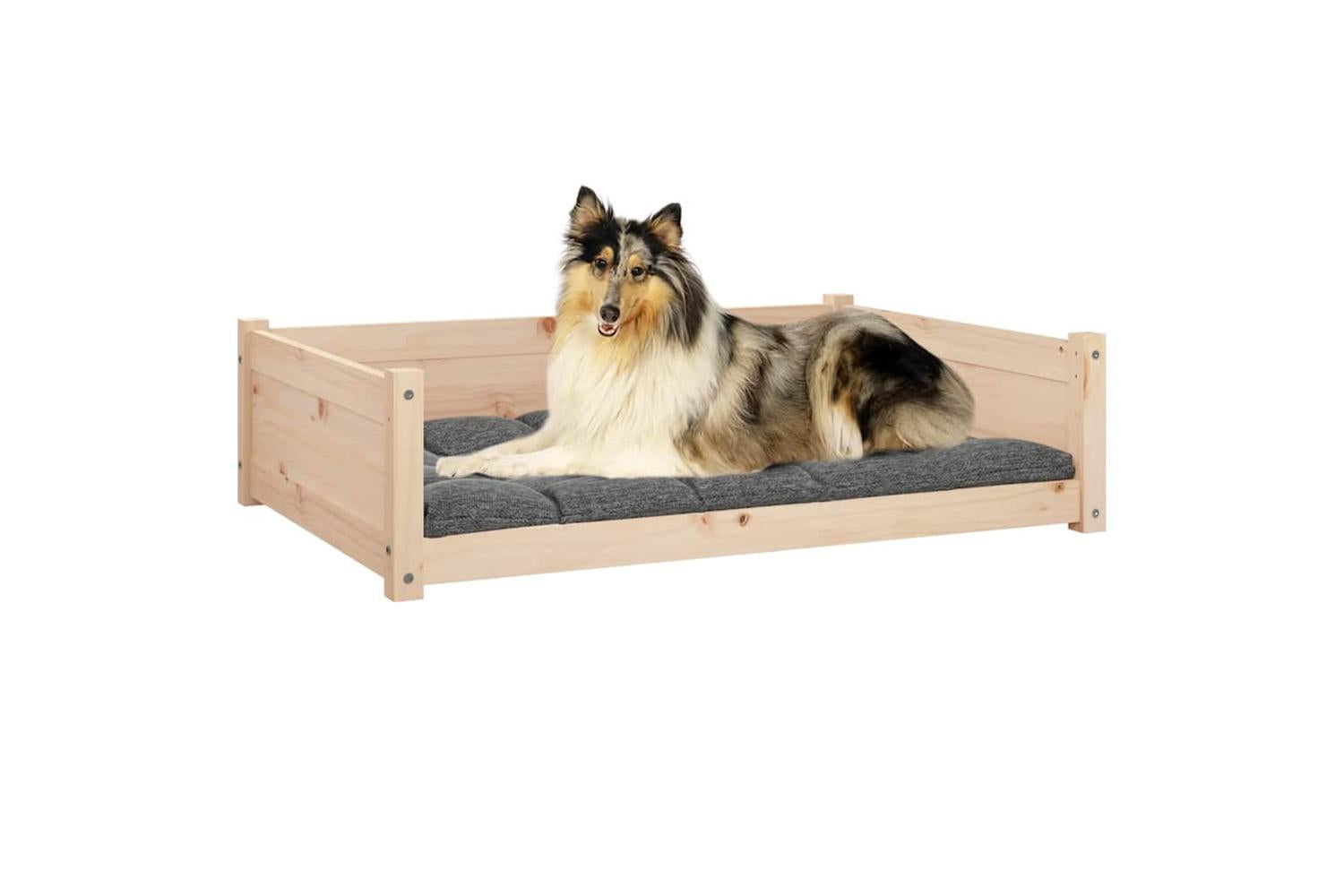 Dog Bed 955x655x28 Cm Solid Pine Wood-4