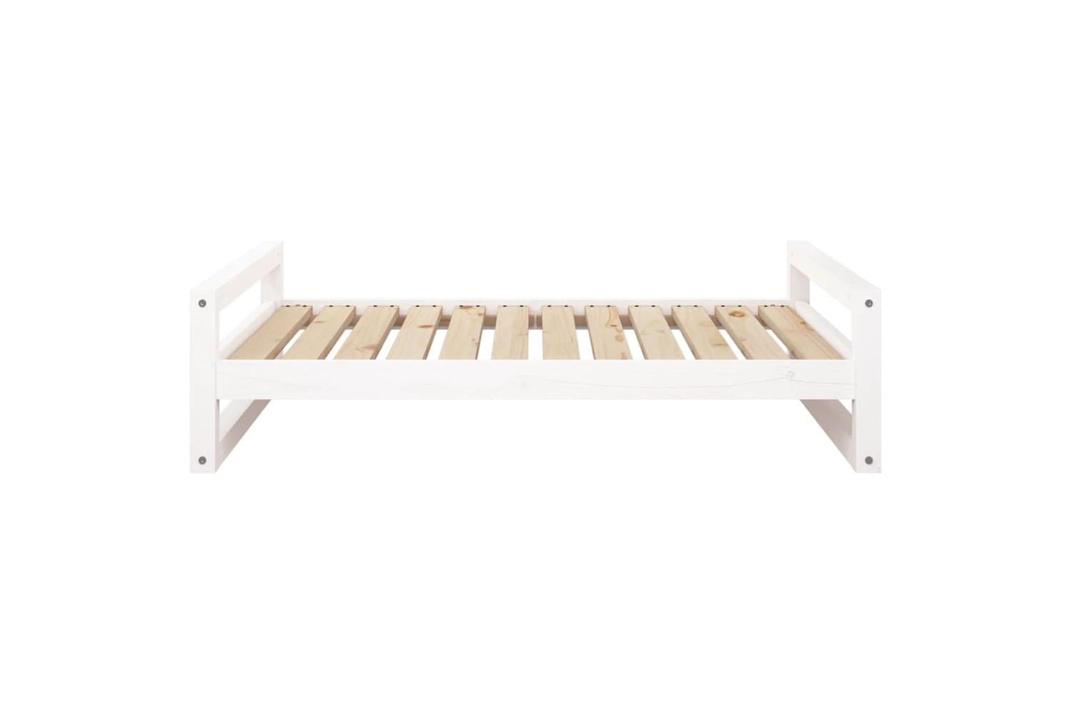 Dog Bed White 1055x755x28 Cm Solid Pine Wood-5