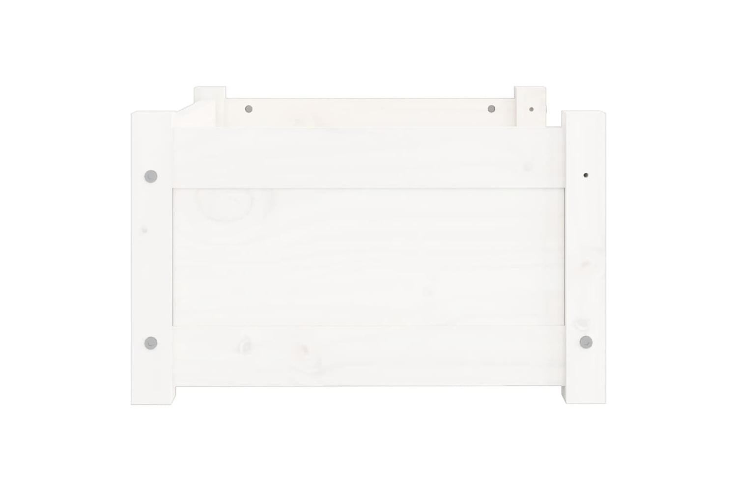 Dog Bed White 555x455x28 Cm Solid Pine Wood-6