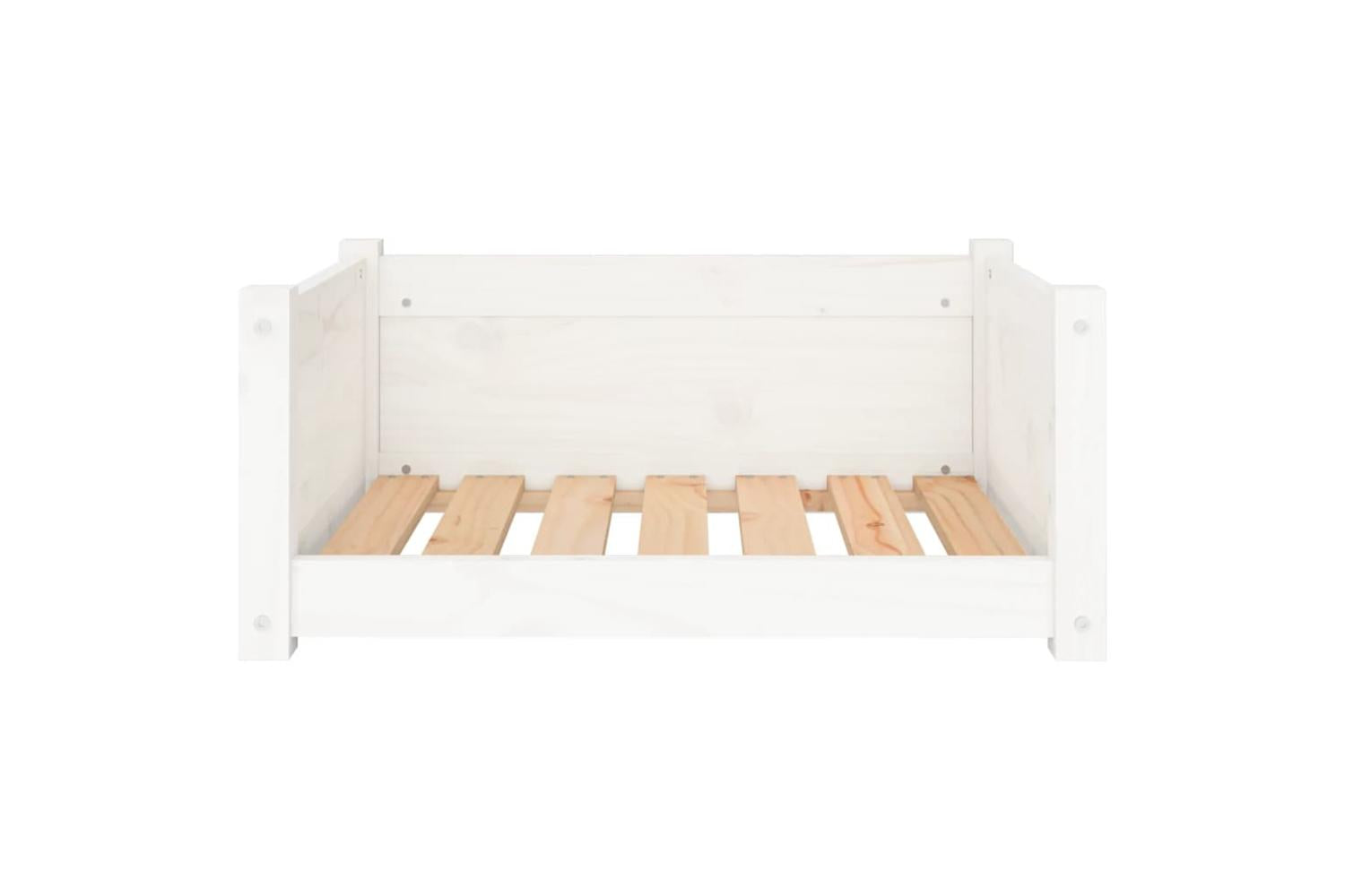 Dog Bed White 655x505x28 Cm Solid Pine Wood-5