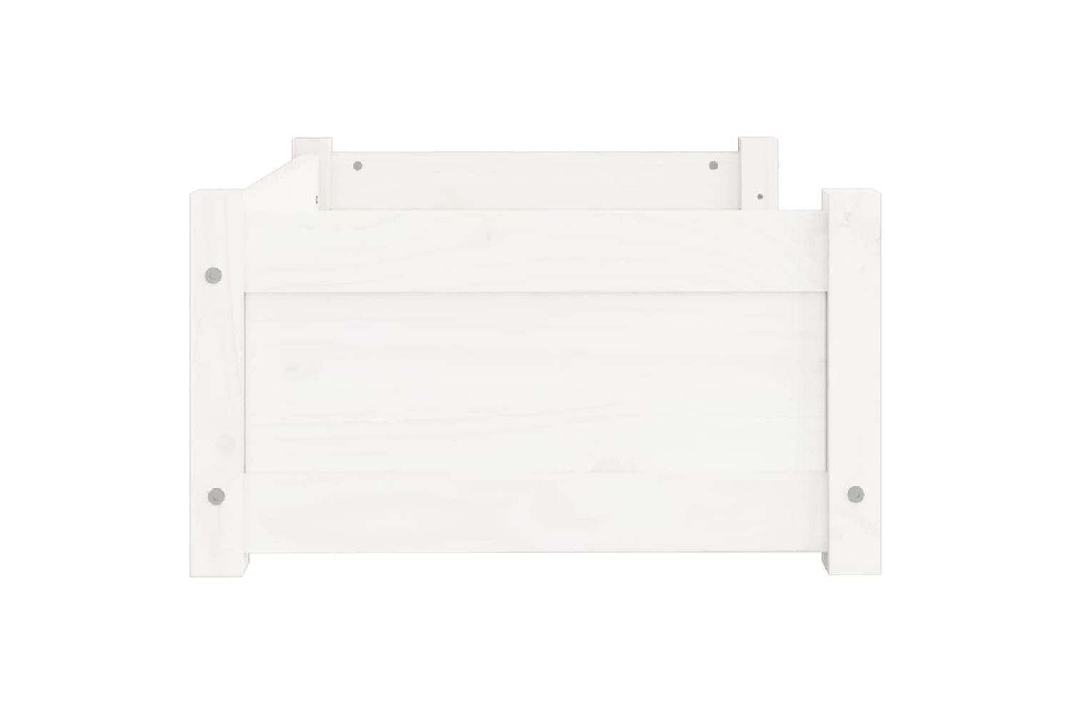 Dog Bed White 655x505x28 Cm Solid Pine Wood-6