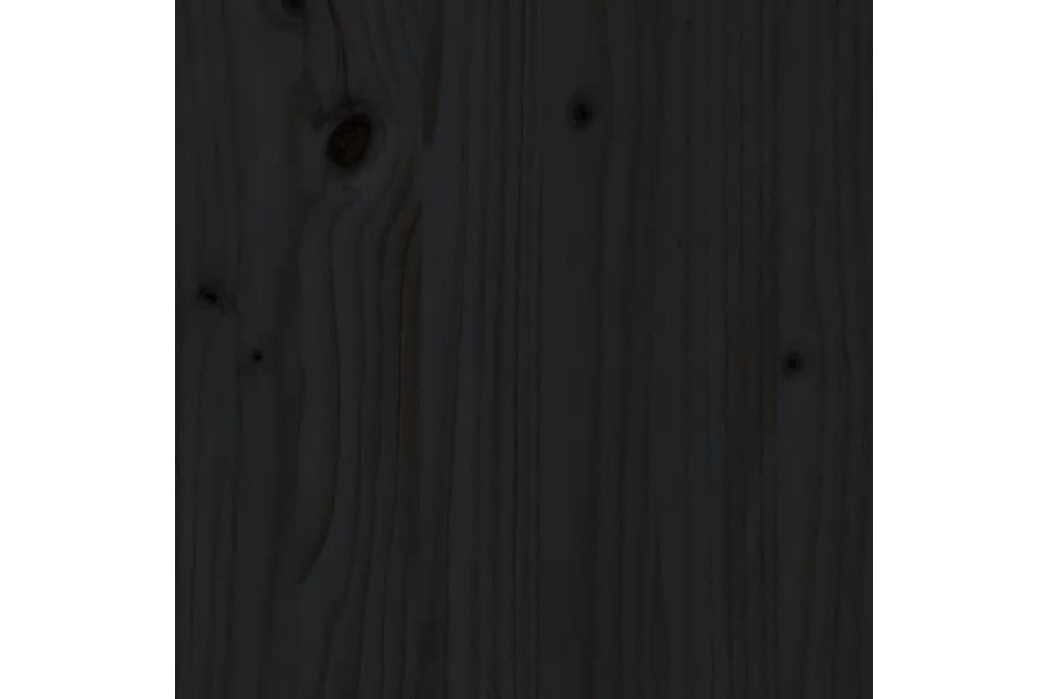 Dog Bed Black 61x50x70 Cm Solid Wood Pine-7