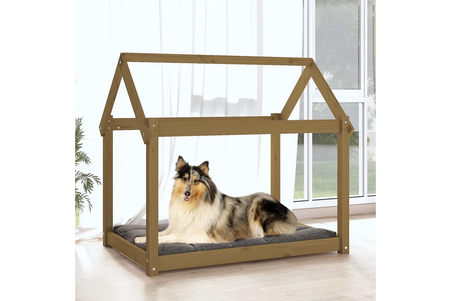Dog Bed Honey Brown 101x70x90 Cm Solid Wood Pine-3