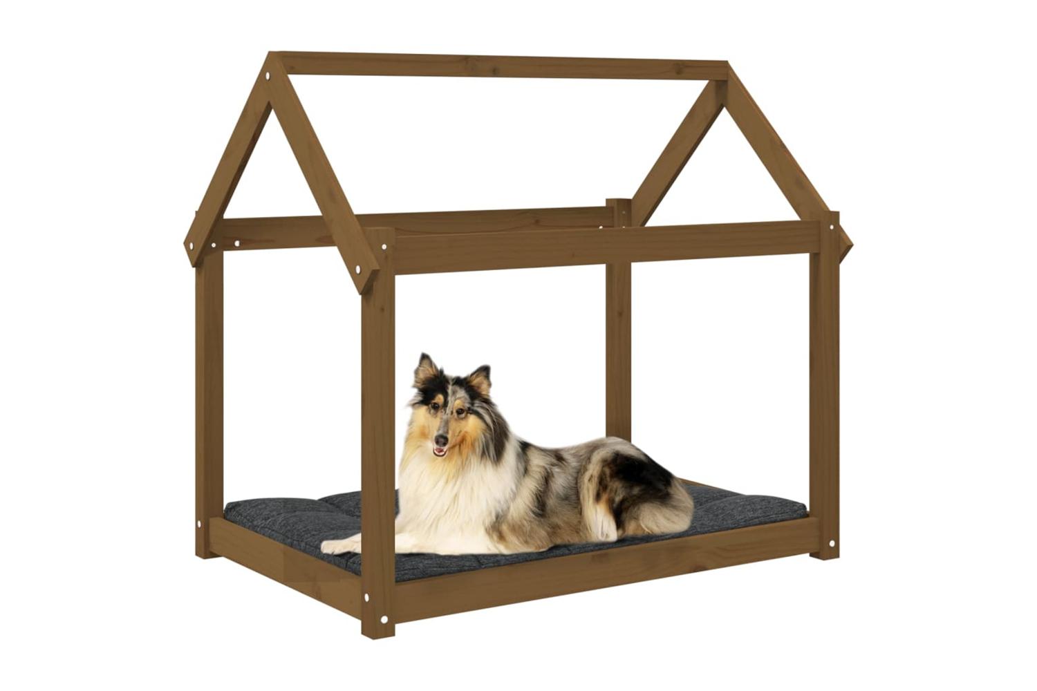Dog Bed Honey Brown 101x70x90 Cm Solid Wood Pine-4