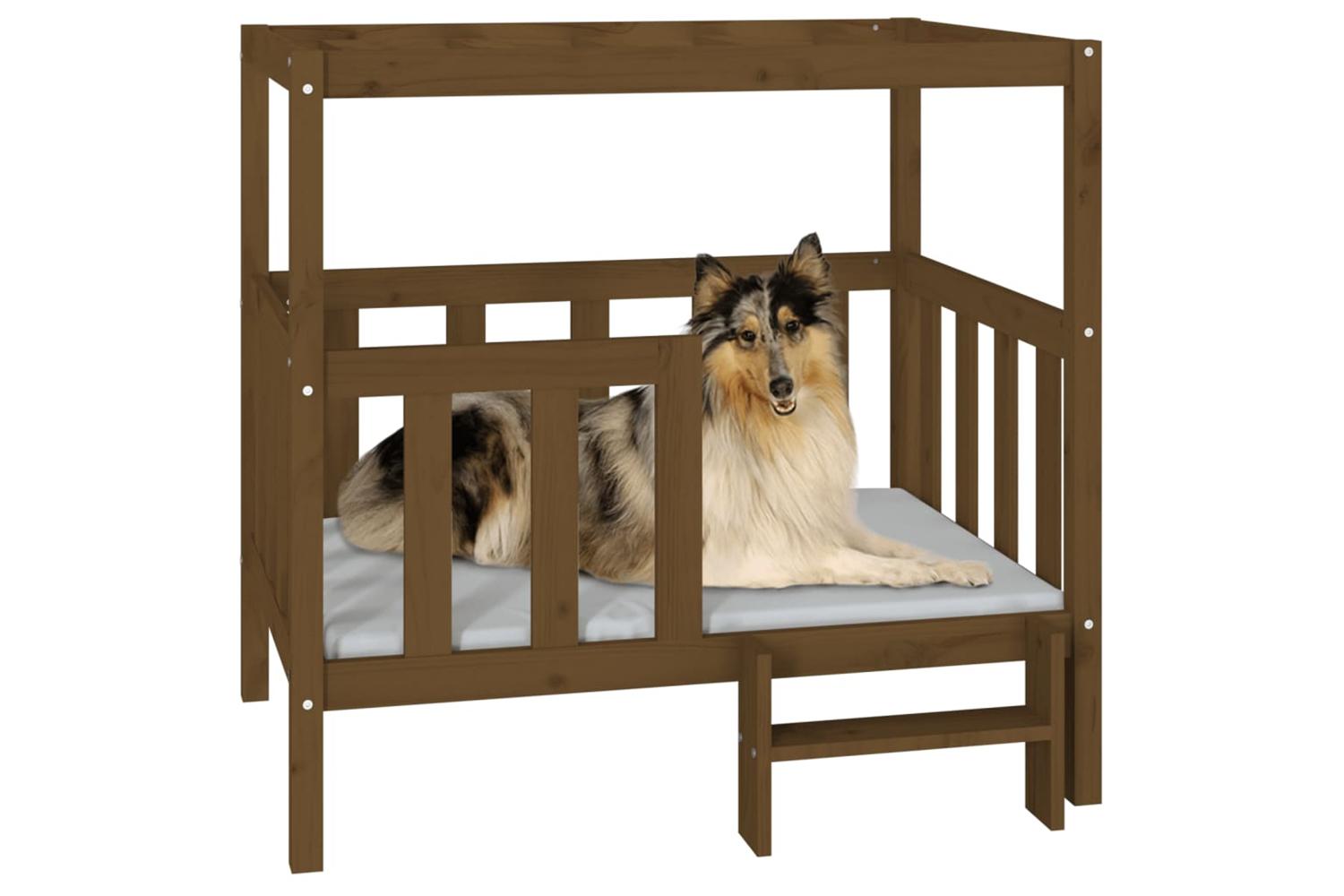 Dog Bed Honey Brown 1055 X 835 X 100 Cm Solid Wood Pine-4