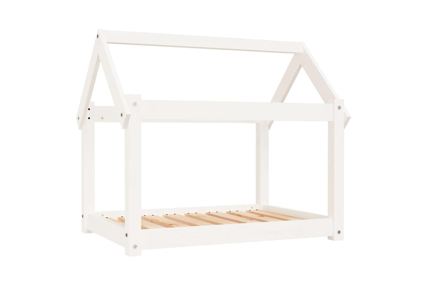 Dog Bed White 81x60x70 Cm Solid Wood Pine-2
