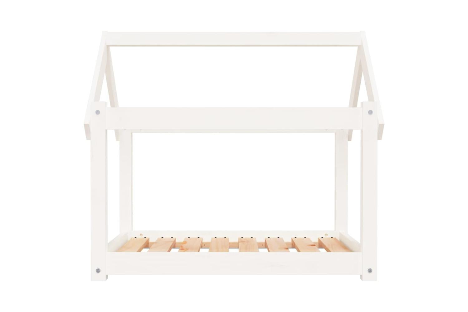 Dog Bed White 81x60x70 Cm Solid Wood Pine-5