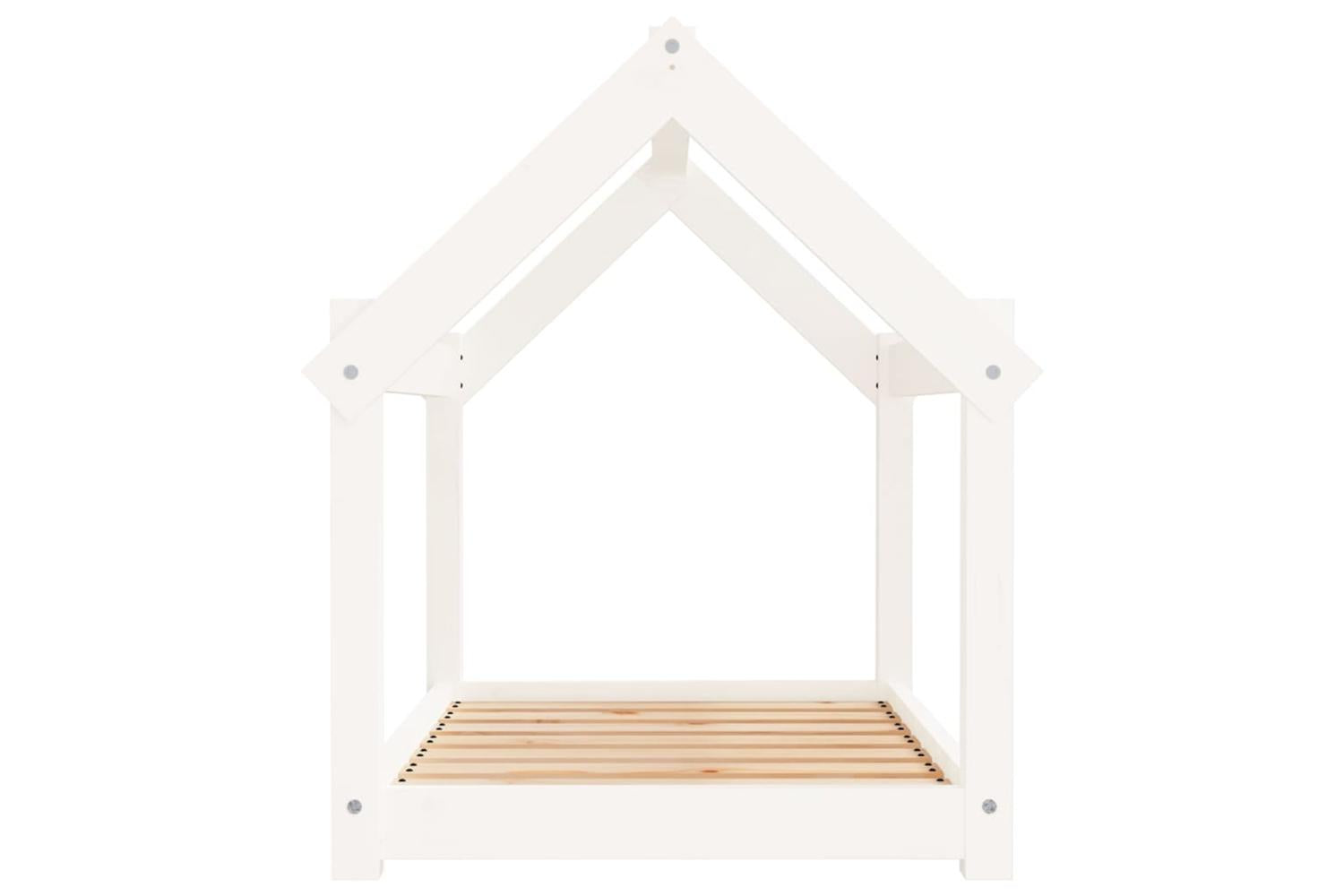Dog Bed White 81x60x70 Cm Solid Wood Pine-6