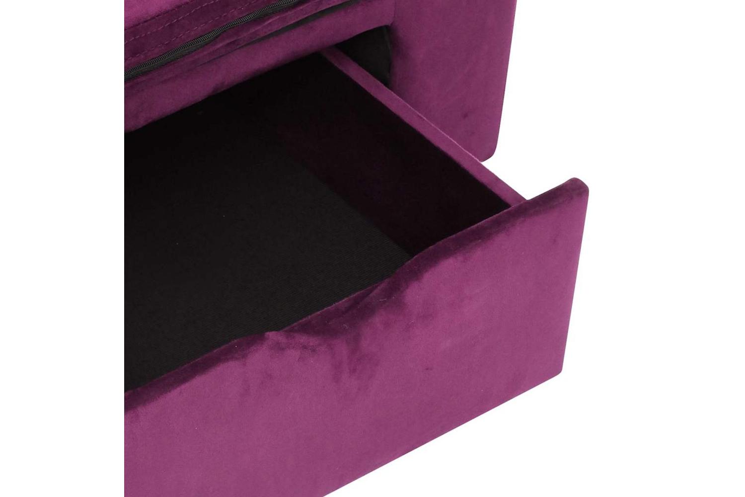 Dog Sofa With Drawer Burgundy 75x50x38 Cm Plush-7