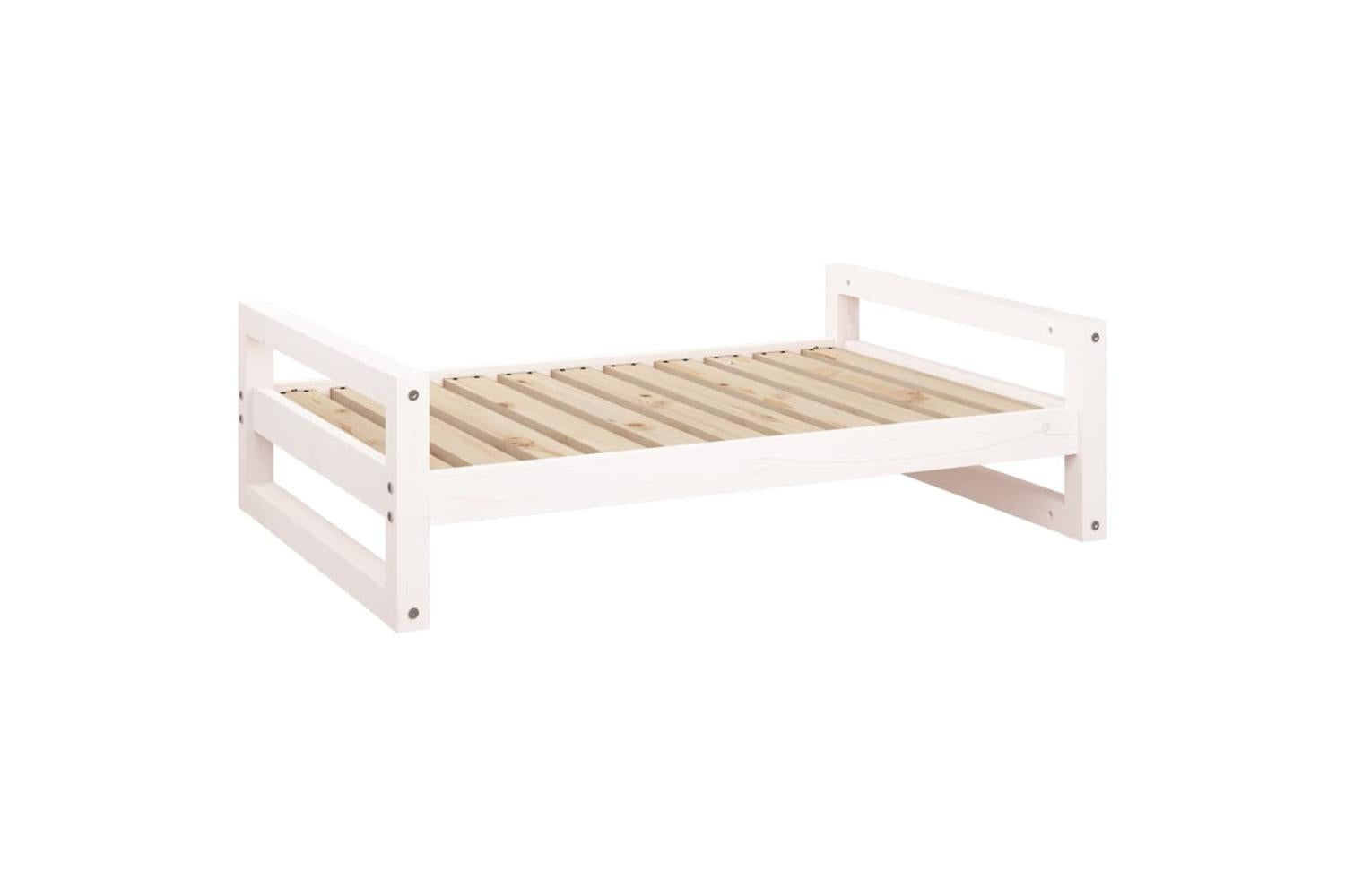 Dog Bed White 955x655x28 Cm Solid Pine Wood