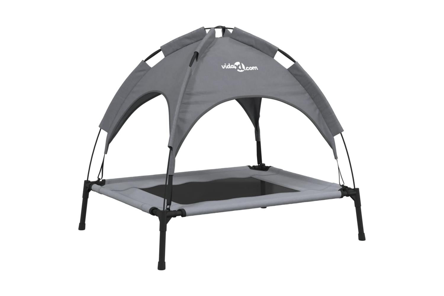 Dog Bed With Canopy Anthracite Oxford Fabric And Steel-2