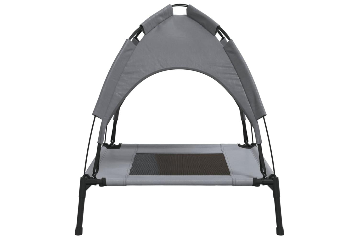 Dog Bed With Canopy Anthracite Oxford Fabric And Steel-5