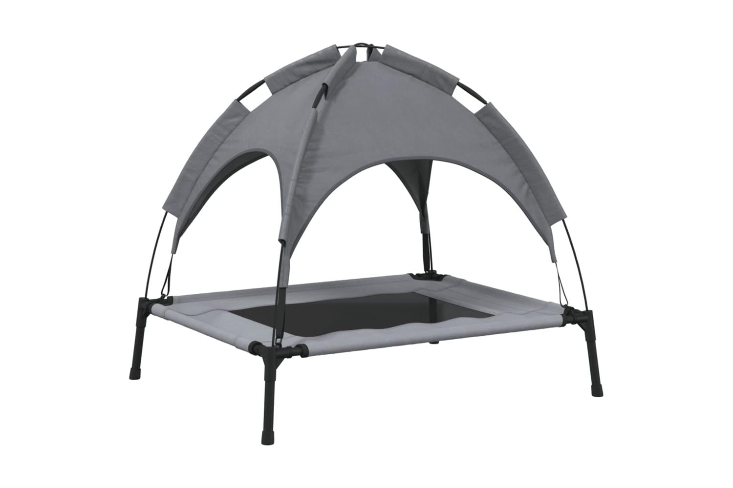 Dog Bed With Canopy Anthracite Oxford Fabric And Steel-6
