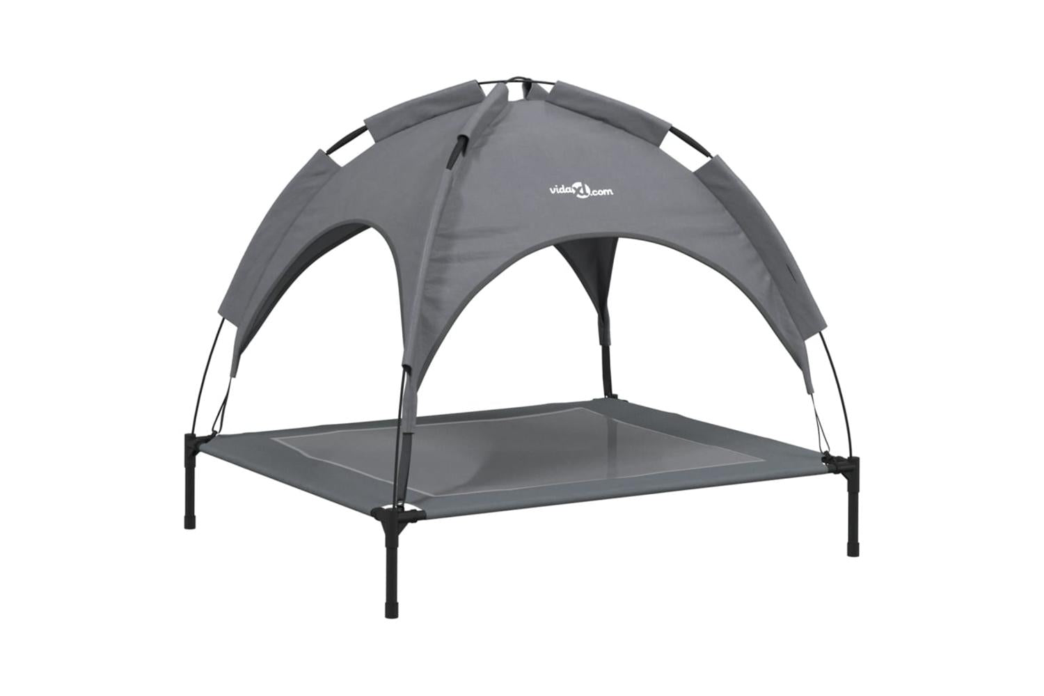 Dog Bed With Canopy Anthracite Oxford Fabric And Steel-2