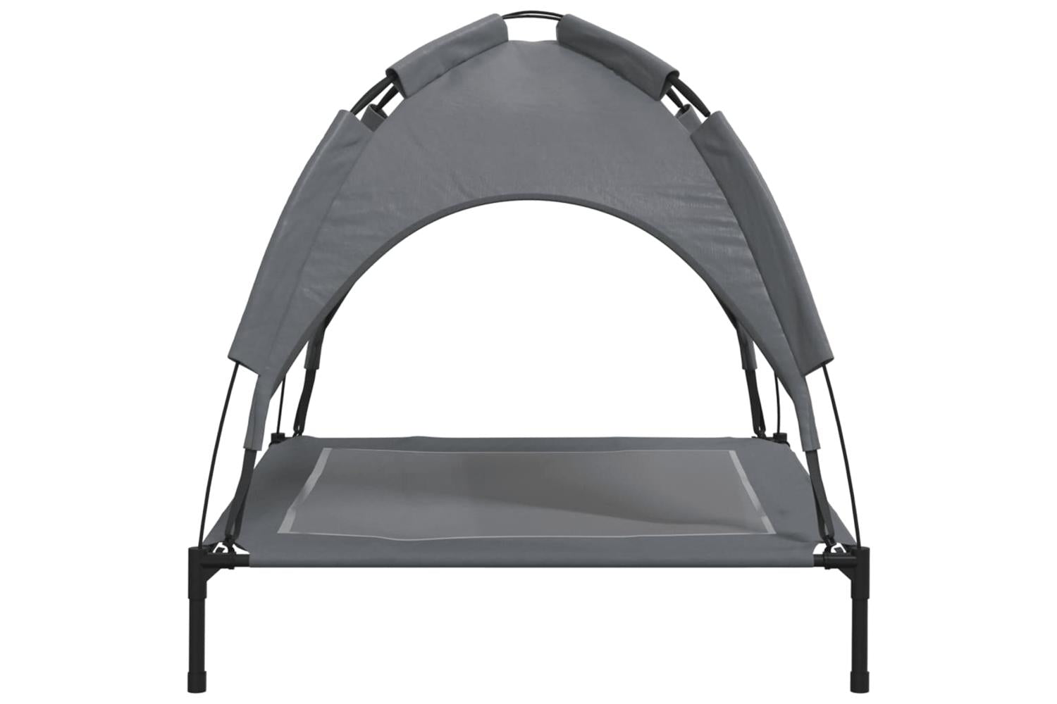 Dog Bed With Canopy Anthracite Oxford Fabric And Steel-5