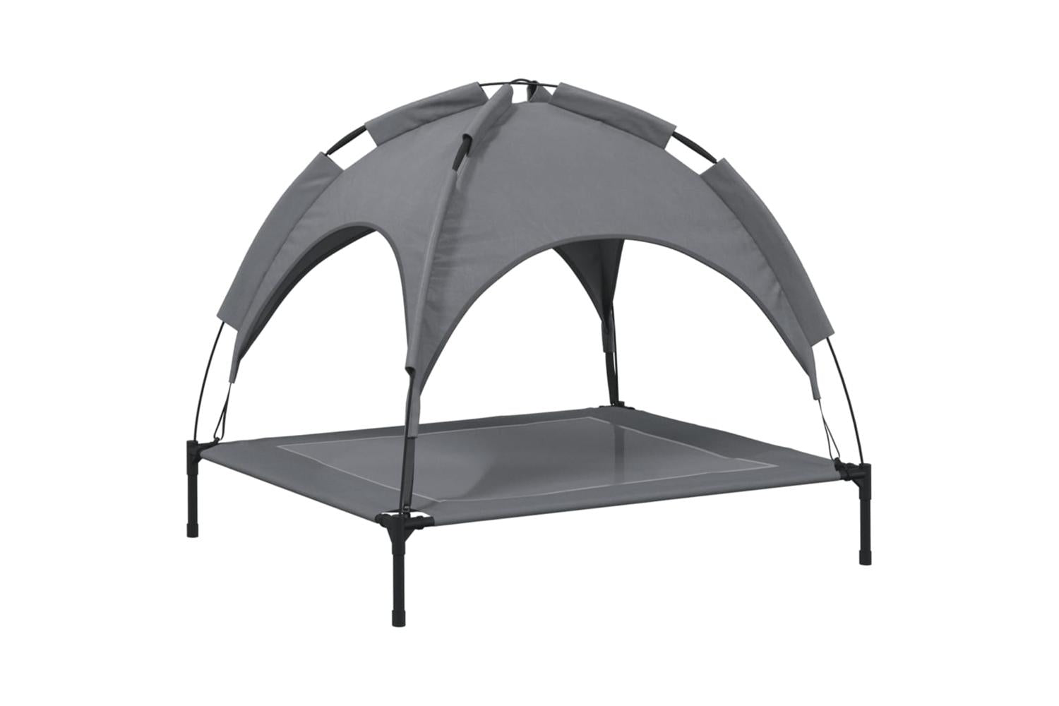 Dog Bed With Canopy Anthracite Oxford Fabric And Steel-6