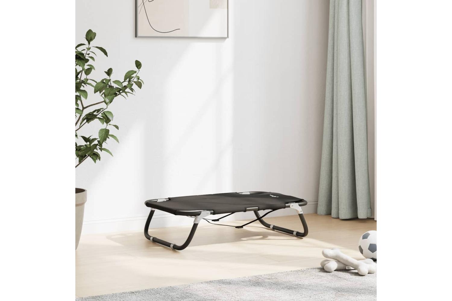 Dog Bed Foldable Anthracite Oxford Fabric And Steel-3
