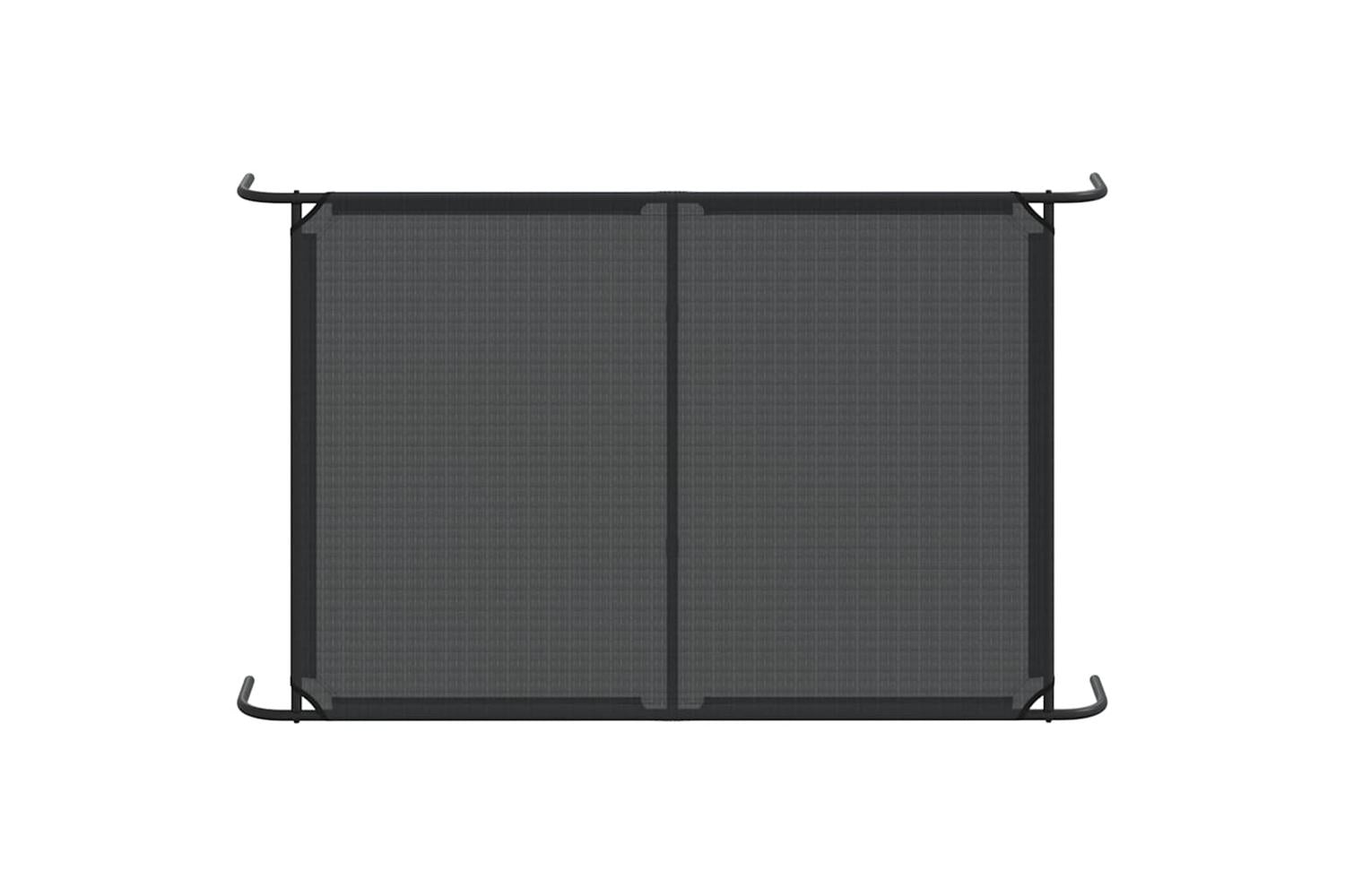 Elevated Dog Bed Black 150x90x20 Cm Textilene And Steel-6