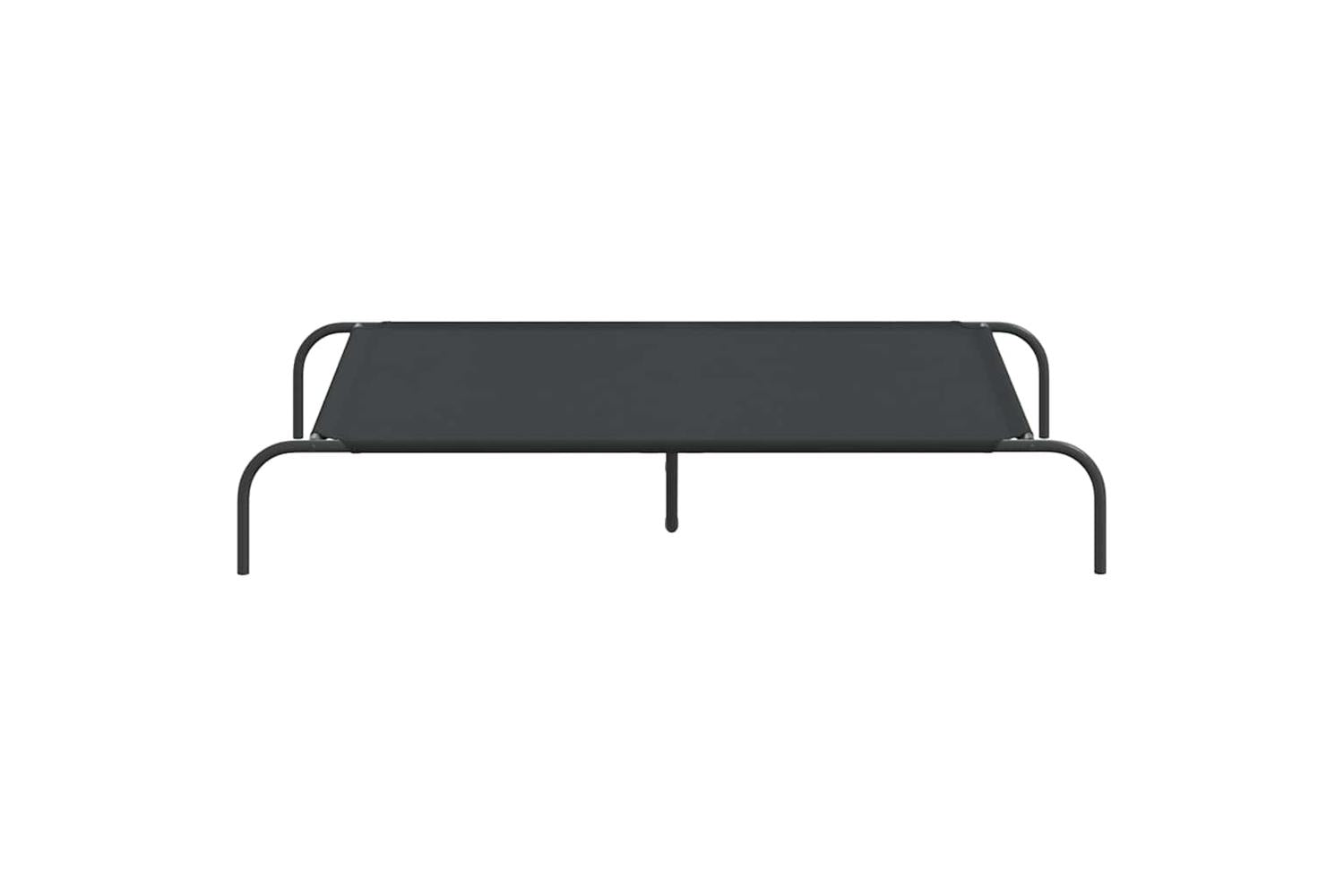 Elevated Dog Bed Black 130x80x20 Cm Oxford Fabric And Steel-4