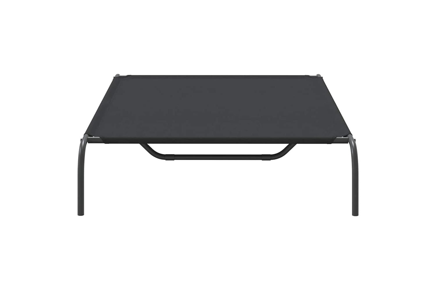 Elevated Dog Bed Black 130x80x20 Cm Oxford Fabric And Steel-5