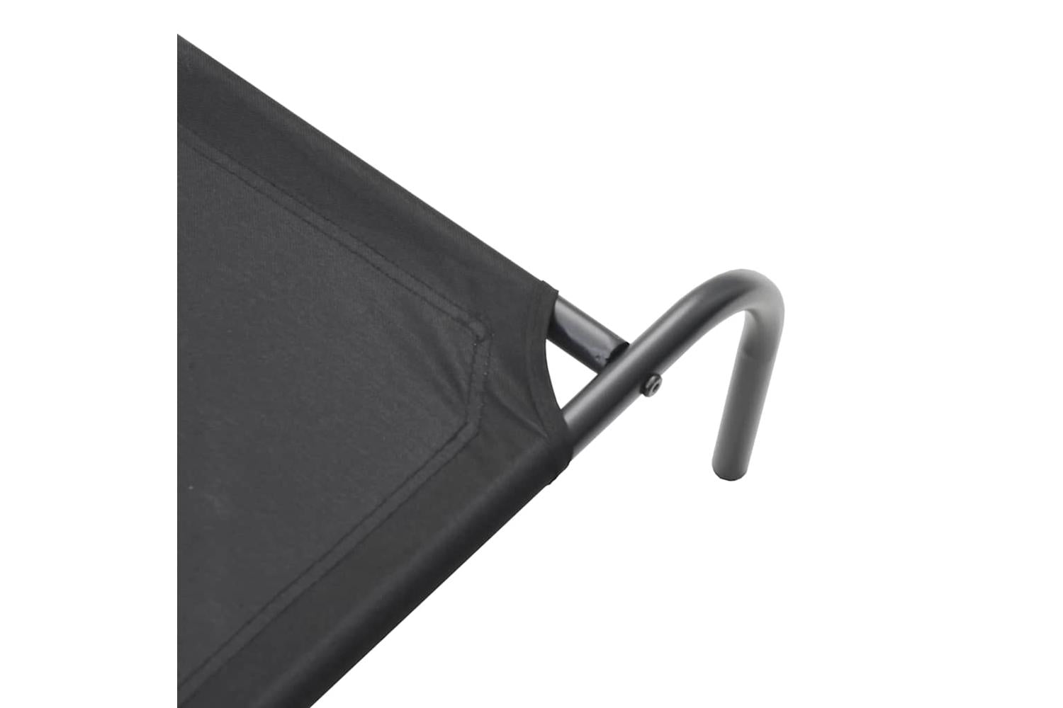 Elevated Dog Bed Black 130x80x20 Cm Oxford Fabric And Steel-7