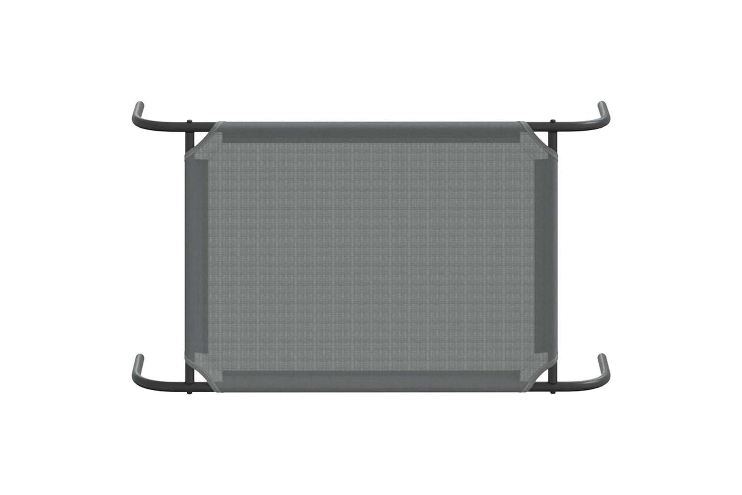 Elevated Dog Bed Grey 90x50x20 Cm Textilene And Steel-6