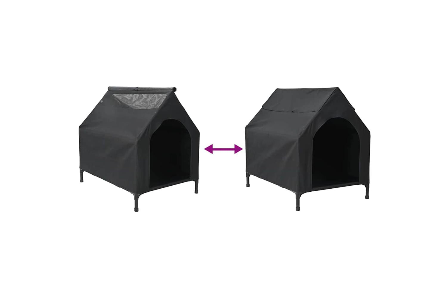 Dog House Black 90 X 65 X 85 Cm Oxford Fabric And Steel-9