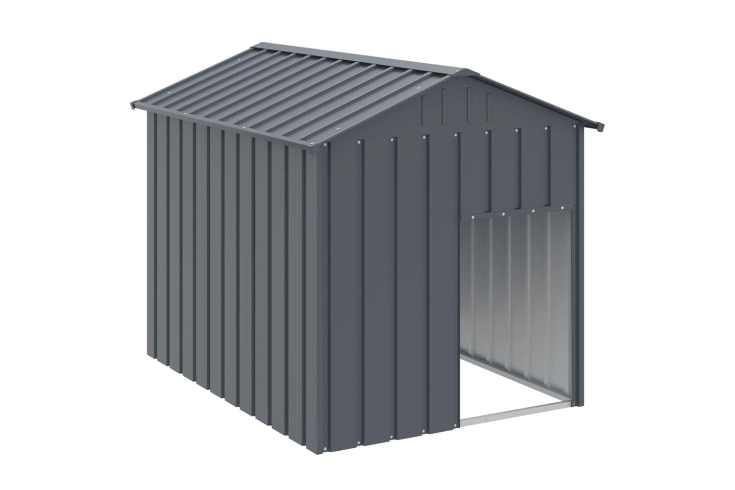 Dog House With Roof Anthracite 117x153x123 Cm Galvanised Steel-2