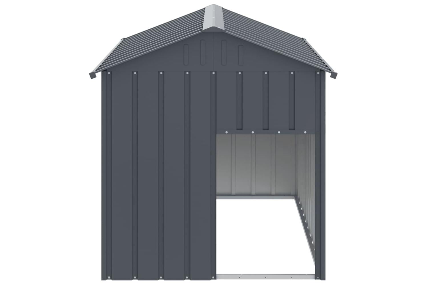 Dog House With Roof Anthracite 117x153x123 Cm Galvanised Steel-3