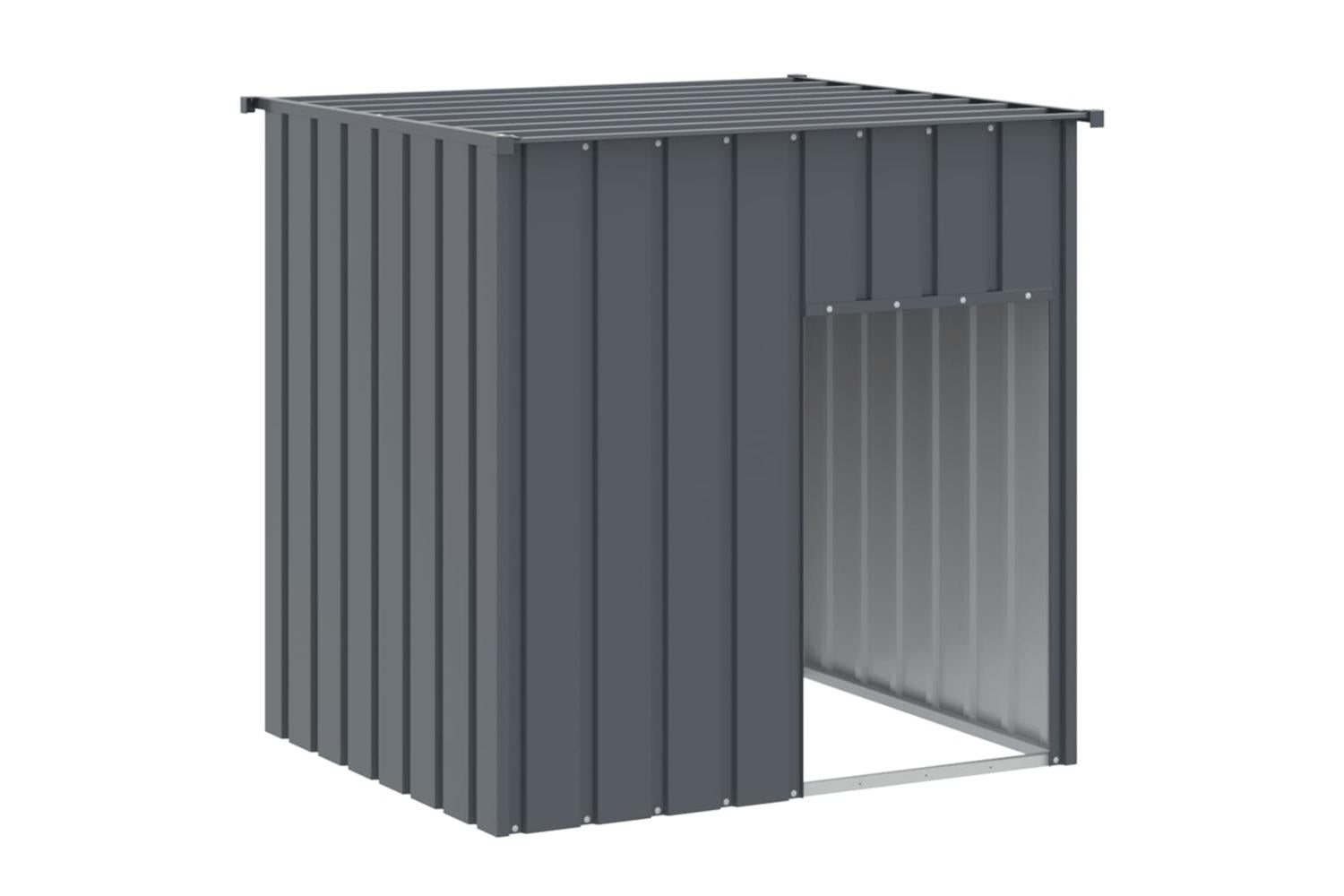 Dog House With Roof Anthracite 110x103x109 Cm Galvanised Steel-2