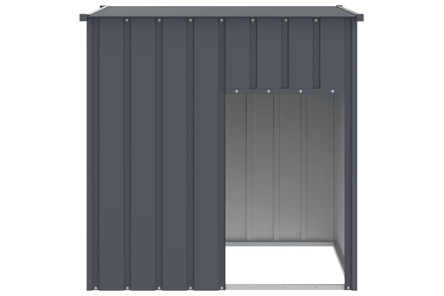 Dog House With Roof Anthracite 110x103x109 Cm Galvanised Steel-3