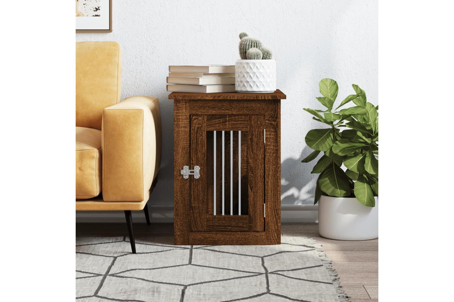 Dog Crate Furniture Brown Oak 45x62x59 Cm Engineered Wood-3