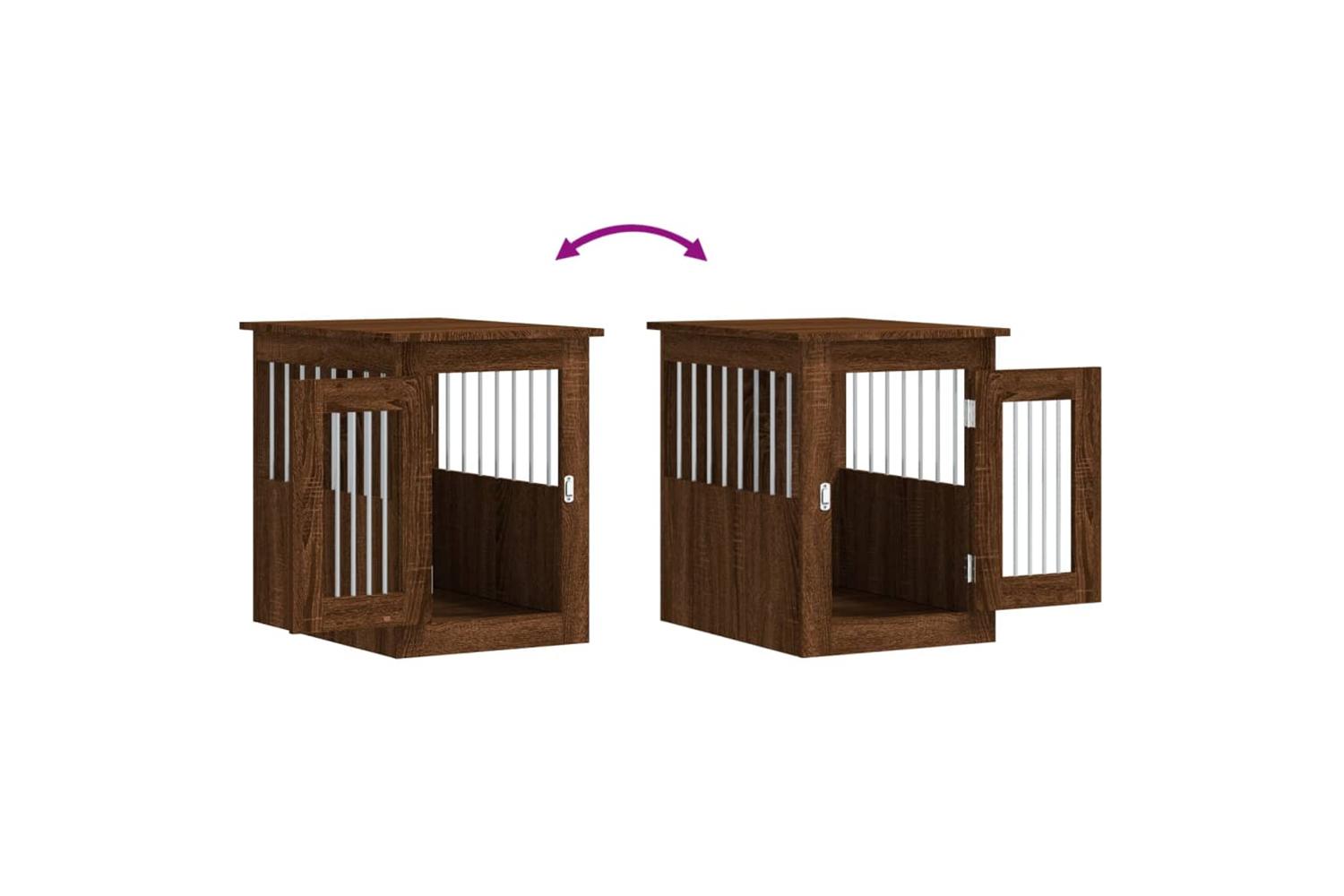 Dog Crate Furniture Brown Oak 45x62x59 Cm Engineered Wood-10