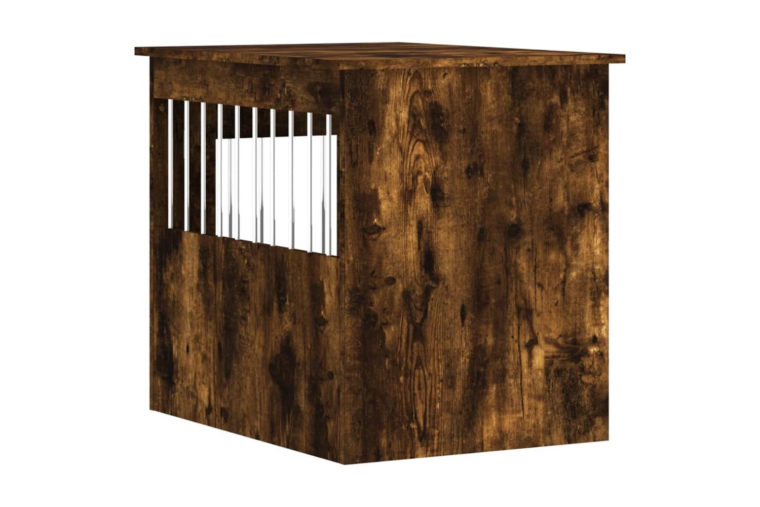 Dog Crate Furniture Smoked Oak 55x75x65 Cm Engineered Wood-9