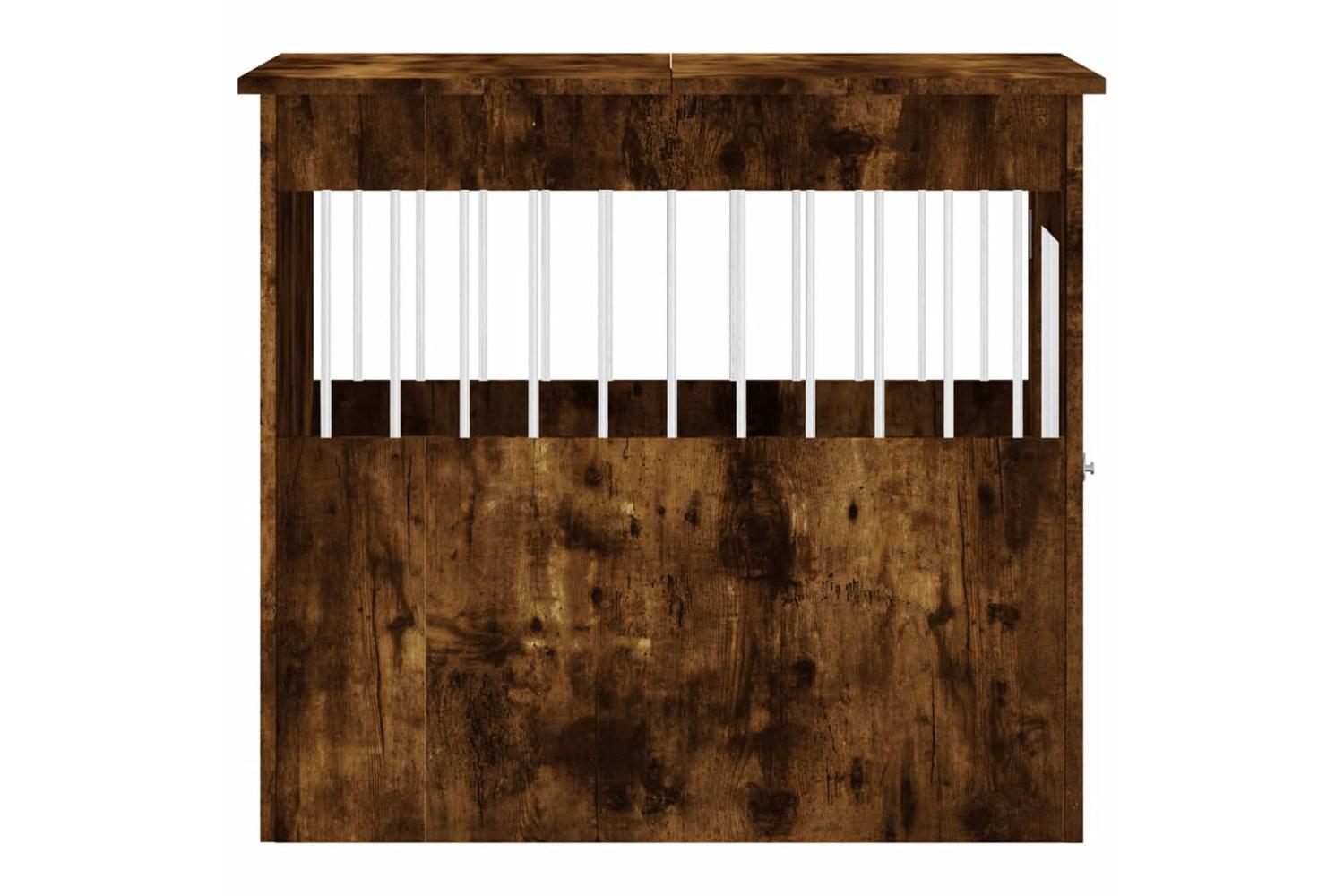 Dog Crate Furniture Smoked Oak 645x80x71 Cm Engineered Wood-8