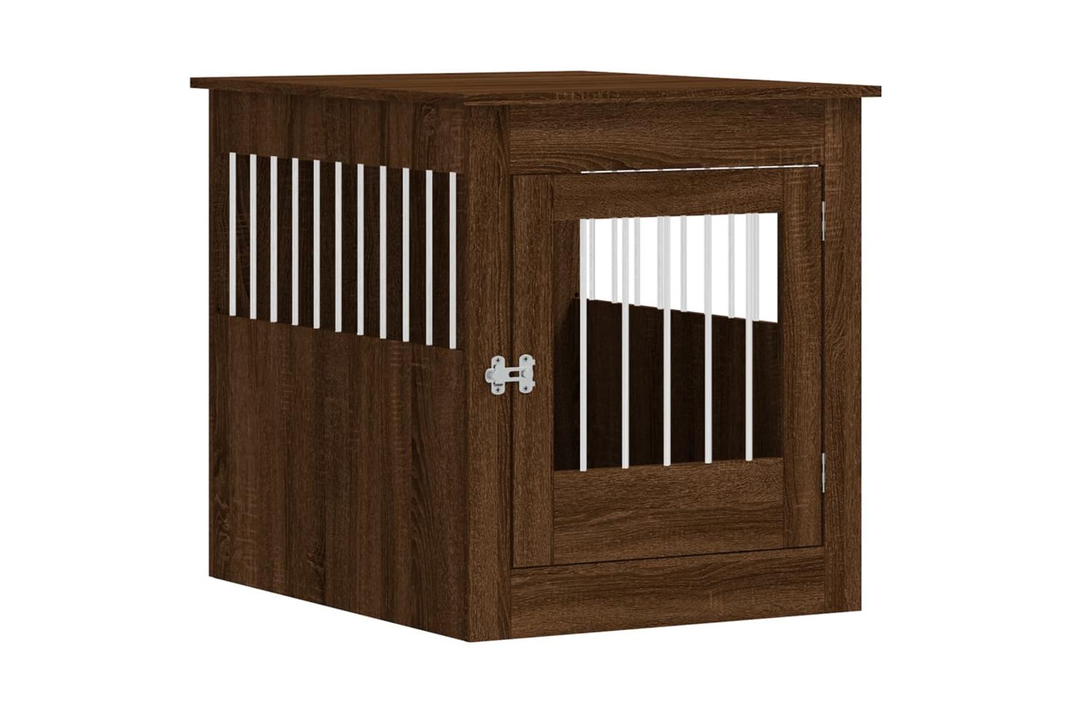 Dog Crate Furniture Brown Oak 645x80x71 Cm Engineered Wood-2