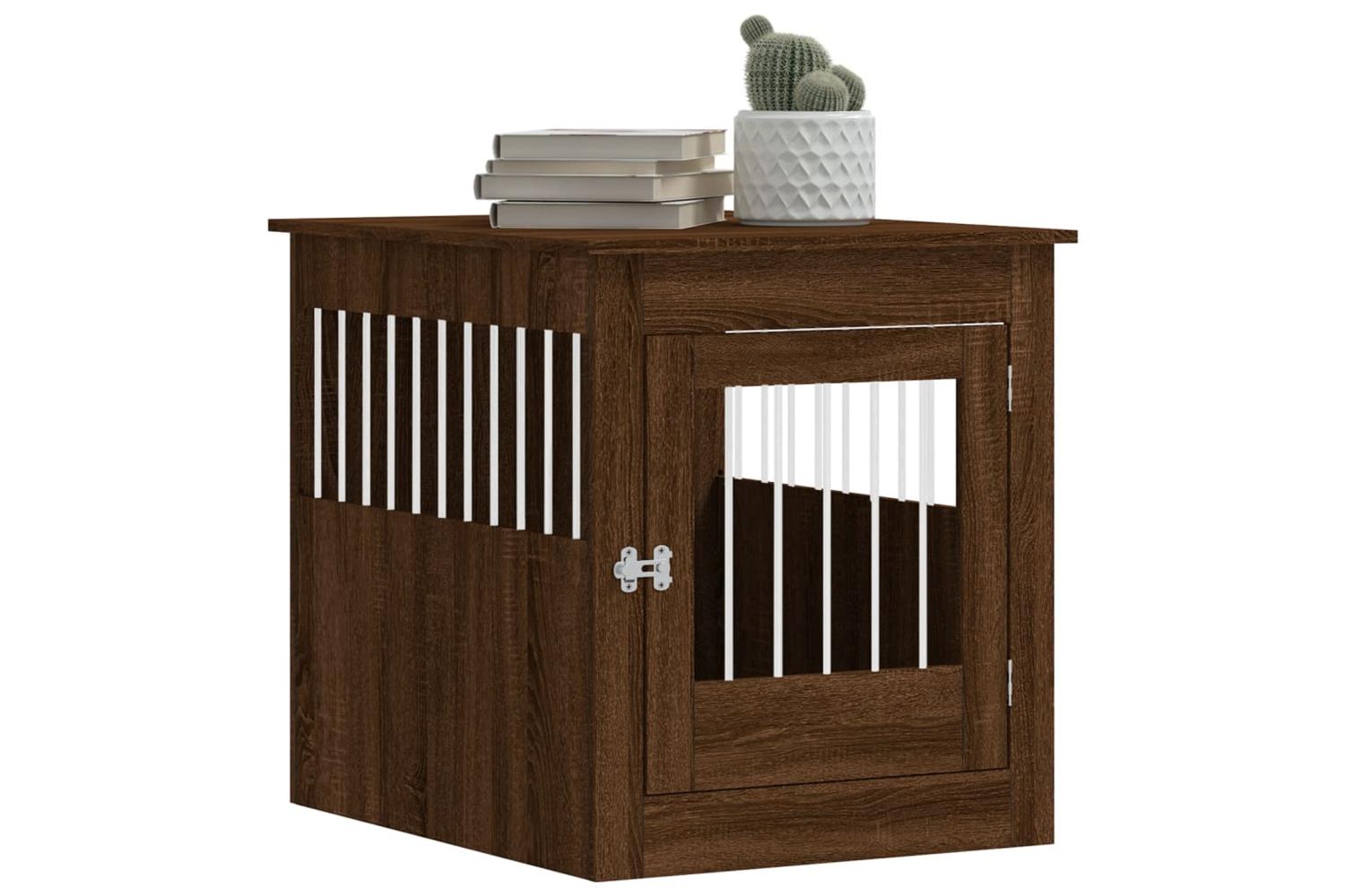 Dog Crate Furniture Brown Oak 645x80x71 Cm Engineered Wood-4