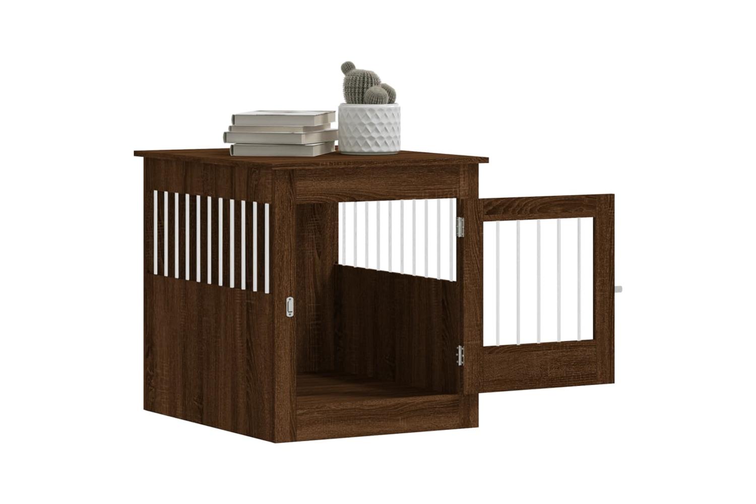Dog Crate Furniture Brown Oak 645x80x71 Cm Engineered Wood-5