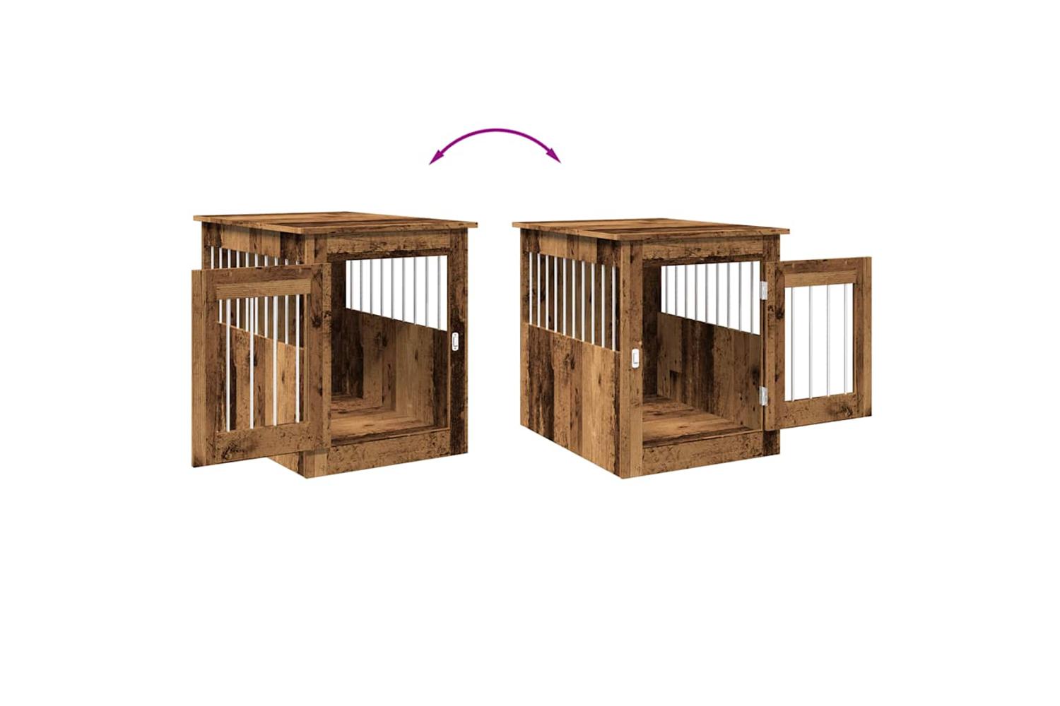 Dog Crate Furniture Old Wood 55x75x65 Cm Engineered Wood-8
