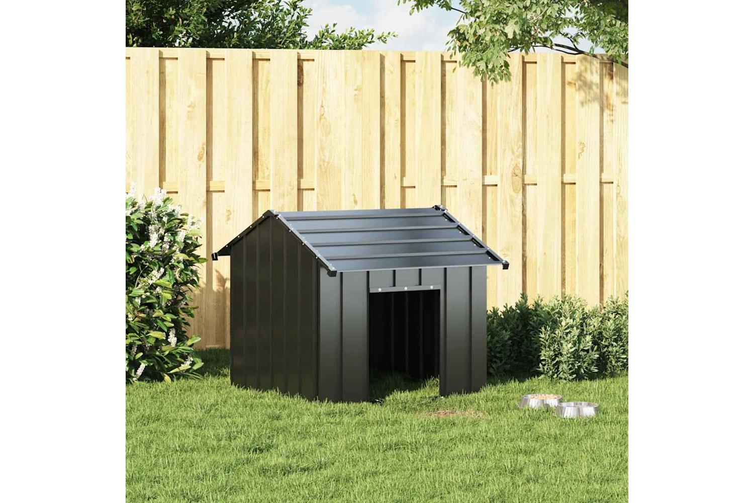 Dog House With Roof 85x107x81 Cm Galvanised Steel-2
