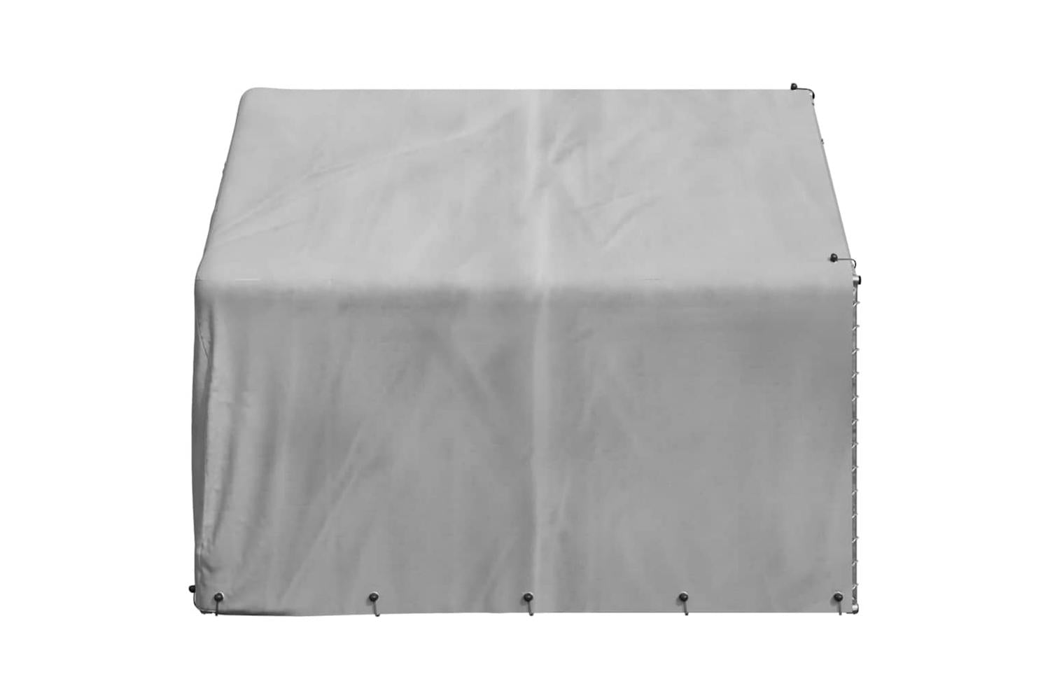 Outdoor Dog Kennel With Cover 2x2x15 M Galvanised Steel-4