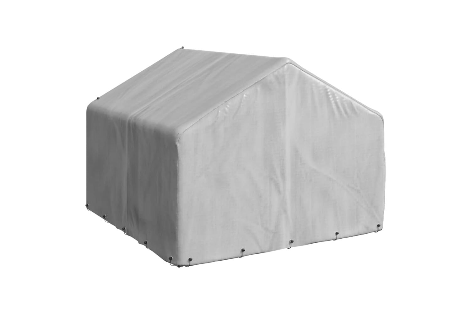 Outdoor Dog Kennel With Cover 2x2x15 M Galvanised Steel-5